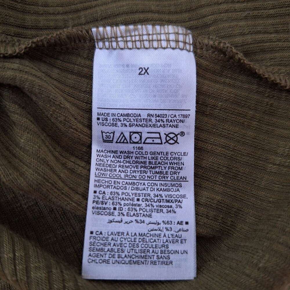 Old Navy Luxe Hi Neck Tank Top Women's Green Arboretum 2X - Picture 5 of 6